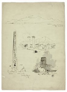 Luonnoksia Patmoksesta, Sardista, Heliopoliksen obeliskista tekijältä Unknown artist