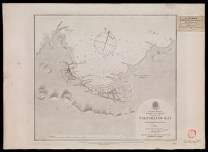 Etelä-Amerikka, Chilen rannikko - Valparaison lahti HMS "Beagle" -aluksen upseerien toimesta 1835. tekijältä Unknown artist