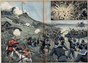Espanjan ja Amerikan välinen sota tai Kuuban itsenäisyyssota (1868-1898) Espanjan ja Pohjois-Amerikan välillä tekijältä Unknown artist