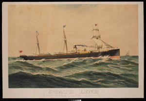 State Line New York and Glasgow, Austin Baldwin  Co General Agents New York (kromolitografia) (kromolitografia) tekijältä Unknown artist