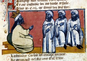 Espanjan kalifi. 1300-luvun käsikirjoitus. Bibl. Marciana, Venetsia. tekijältä Unknown artist