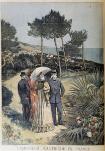 Itävallan keisari Ranskassa (keisariparin Francis Josephin ja Itävallan Elisabethin (Sissi) vierailu Ranskan Rivieralla) - Le Petite Journalissa 19.3.1894 tekijältä Unknown artist