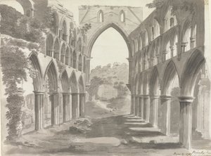 Rievaulx Abbeyn nave, Yorkshire tekijältä Unknown artist
