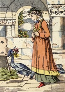 Prinsessa ja sininen lintu - esimerkki tarinasta "Sininen lintu" tekijältä Unknown artist