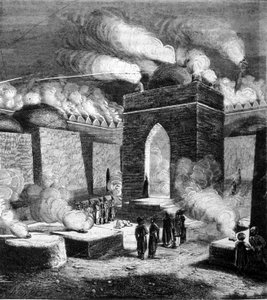 Ateshin tulen temppeli - gah Bakussa, Azerbaidžanissa. 1800-luvun kaiverrus. tekijältä Unknown artist