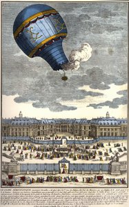 Versaillesissa vuonna 1783 rakennettu aerostaattinen maapallo. tekijältä Unknown artist