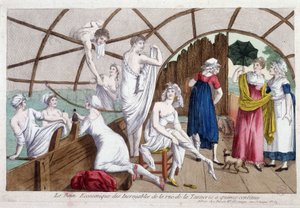 Uskomattoman taloudellinen kylpylä (15 senttiä), rue de la tannerie, 1800-luvun alku, Carnavalet. tekijältä Unknown artist