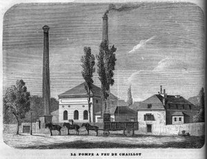 Chaillotin palopumppu vuonna 1858. tekijältä Unknown artist