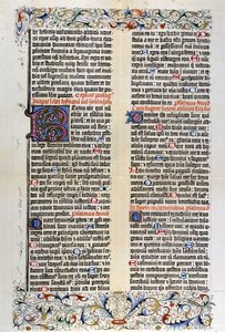 Gutenbergin latinalainen Raamattu 42 rivillä - 1455. tekijältä Unknown artist