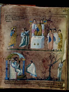 Violetti Codex Rossanensis, 6. vuosisata (käsikirjoitus). tekijältä Unknown artist