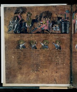 Violetti Codex Rossanensis, 6. vuosisata (käsikirjoitus). tekijältä Unknown artist