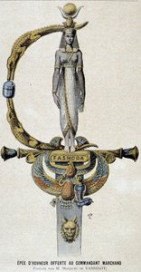 Komentaja Marchandille tarjottu kunniamiekka - Le petit Journalissa 28.5.1899 tekijältä Unknown artist