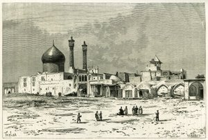 Fatman hauta Koumissa, etsannut Taylor, valokuvan jälkeen havainnollistamaan tarinaa "" Persia, Chaldee ja Susiane"" vuosina 1881-82, kirjoittaja Jane Dieulafoy (s. Magre tekijältä Unknown artist