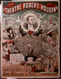 Teatteri Robert Houdinin juliste, n.1860-75 (juliste) tekijältä Unknown artist