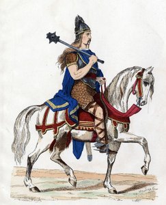 Frankkien johtaja - teoksessa "Ranskalaisten siviili- ja sotilasasut vuosisatojen läpi Paris F. Roy 1882"". tekijältä Unknown artist