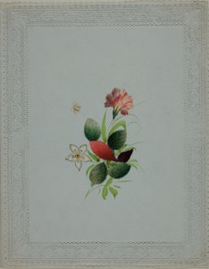 Nimetön Valentine (vaaleanpunaisia ja valkoisia kukkia) tekijältä Unknown artist