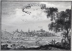 Näkymä Perpignanista 1600-luvulla - Näkymä Perpignanista 1600-luvulla - tekijältä Unknown artist