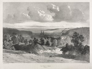 Kuvankauniita ja romanttisia matkoja muinaisessa Ranskassa. Bretagne: Yleiskuva Quimperista tekijältä Unknown artist