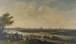 Vue générale de Paris, prise du bas de la colline de Chaillot, noin 1650, vuosien 1645 ja 1655 välillä (öljy kankaalle) tekijältä Unknown artist