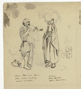 Nainen ja kerjäläinen tekijältä Unknown artist