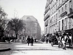 Rue de Paris ja Ambigu-teatteri (3. kaupunginosa) tekijältä Unknown photographer