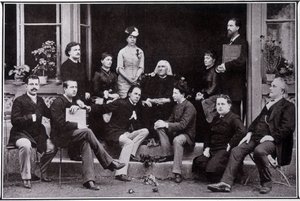 Franz Liszt (1811-1886), Weimarissa suosikkioppilaidensa piirissä. tekijältä Unknown photographer