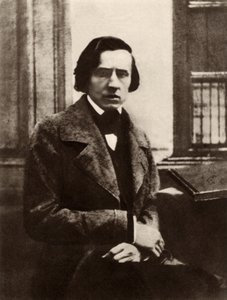 Frederic Chopin (1810-1849) puolalainen säveltäjä ja pianisti (s/w-kuva) tekijältä Unknown photographer