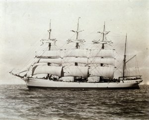 Ranskalainen purjevene Emile Renouf Le Havren edustalla 02.07.1897 Valokuvaus tekijältä Unknown photographer