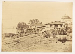 Ghat Allahabadin linnoituksessa, Intia, noin 1858-61 (kuva). tekijältä Unknown photographer