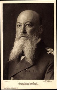 Suuramiraali Alfred von Tirpitz, muotokuva, Liersch tekijältä Unknown photographer