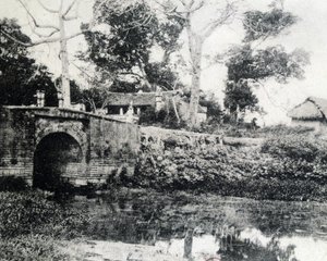 Hanoi, paperisilta vuonna 1883. tekijältä Unknown photographer