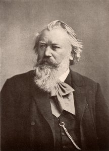 Johannes Brahms (1833-1897) saksalainen säveltäjä, puolikuva (painatus) tekijältä Unknown photographer