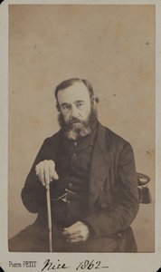 Kenraaliluutnantti Sir James Outram siviilivaatteissa, Nizza, 1862 tekijältä Unknown