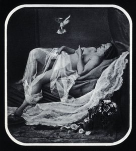 Alaston nainen kesti noin 1850 Anonymous-valokuvaus tekijältä Unknown photographer