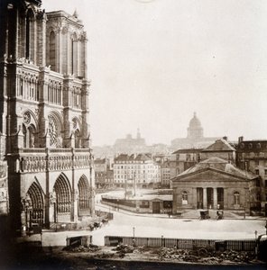 Notre Dame de Paris ja aukio, 1800-luvun loppu tekijältä Unknown photographer