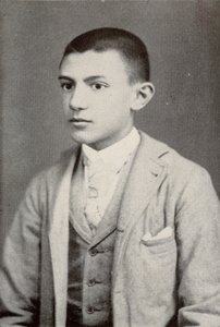 Pablo Picasso vuonna 1896 (15-vuotias) - Sabartesin "" Picasso, ikonografiset asiakirjat"" tekijältä Unknown photographer