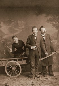 Paul Ree (1849-1901) englantilainen filosofi - Lou Andreas-Salome (1861-1937) (Andreas Salome) venäläinen psykoanalyytikko - Friedrich Nietzsche (1844-1900) saksalainen filosofi - toukokuu 1882 (Lucerne, Atelier Jules Bonnet) tekijältä Unknown photographer