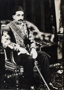 Ottomaanien valtakunnan sulttaanin Abdulhamid II:n (1842-1918) muotokuva (mv. kuva) tekijältä Unknown photographer