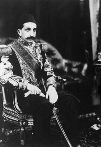 Muotokuva Abdulhamid II:sta (Abd ul Hamid, Abd-ul-Hamid, Abdulhemit, Abdul Hamid, Abd al-Hamid, Abd al-Hamid, Abd al-Hamid) (1842-1918), Ottomaanien valtakunnan sulttaani. tekijältä Unknown photographer