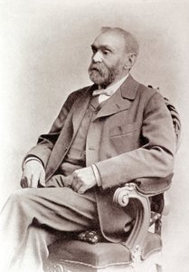 Alfred Nobelin muotokuva. Valokuvaus. 1800-luvulla. tekijältä Unknown photographer