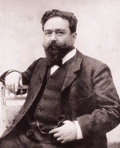 Isaac Albeniz (1860-1909), espanjalainen pianisti ja säveltäjä, muotokuva. Valokuvaus, 1886. Säätiö Albeniz, Madrid. tekijältä Unknown photographer