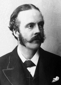 Lord Arthur James Balfourin (1848-1930), brittiläisen poliitikon muotokuva. tekijältä Unknown photographer