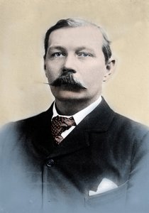 Muotokuva Sir Arthur Conan Doylesta (1859-1930), englantilaisesta kirjailijasta, "Sherlock Holmesin" hahmon luojasta. tekijältä Unknown photographer