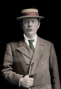 Muotokuva Sir Arthur Conan Doylesta (1859-1930), englantilaisesta kirjailijasta, "Sherlock Holmesin" hahmon luojasta. tekijältä Unknown photographer