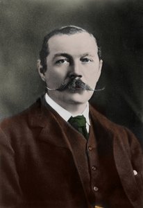 Muotokuva Sir Arthur Conan Doylesta (1859-1930), englantilaisesta kirjailijasta, "Sherlock Holmesin" hahmon luojasta. tekijältä Unknown photographer