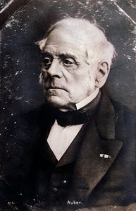 Muotokuva englantilaisesta säveltäjästä Daniel Francois Esprit Auberista (1782-1871) Valokuva. 1800-luvulla. Milano, konservatorion biblioteca tekijältä Unknown photographer