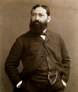 Italian taidemaalari Giuseppe De Nittisin (1846-1884) muotokuva Valokuvaus tekijältä Unknown photographer