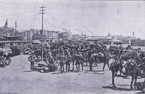 Vahvistuksia poistumassa Capetownissa Harmsworth Bros Limitedin julkaisemasta After Pretoria: The Guerilla War -julkaisusta tekijältä Unknown photographer