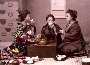 Tee kotona, Japani, 1800-luvun loppu - Ulkomaanlähetystöjen arkisto tekijältä Unknown photographer