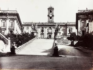 Näkymä Campidoglioon ja Palazzo Senatorioon, Rooma tekijältä Unknown photographer